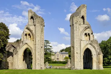 Blick auf Abbey von Glastonbury